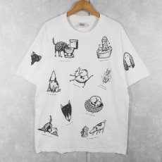 画像1: 90's Studio Roja USA製 犬プリントTシャツ L (1)