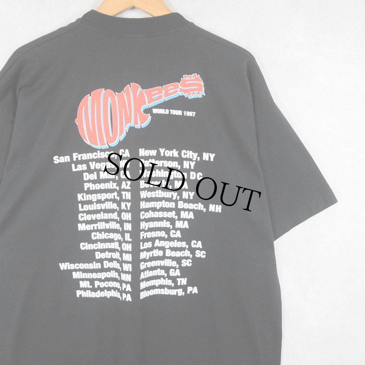 画像2: 90's The Monkeeys ロックバンドツアーTシャツ BLACK XL (2)