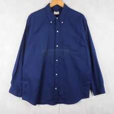 画像1: 60〜70's Bellcraft 3点留め コットンボタンダウンシャツ NAVY L (1)