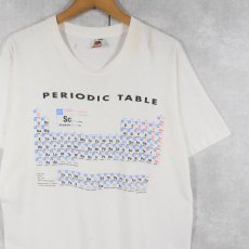 画像1: 90's "PERIODIC TABLE" 周期表プリントTシャツ L  (1)
