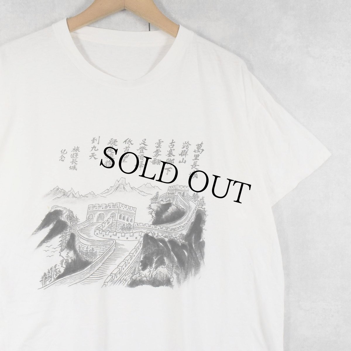 画像1: "萬里長城長城..." 遺跡プリントTシャツ (1)