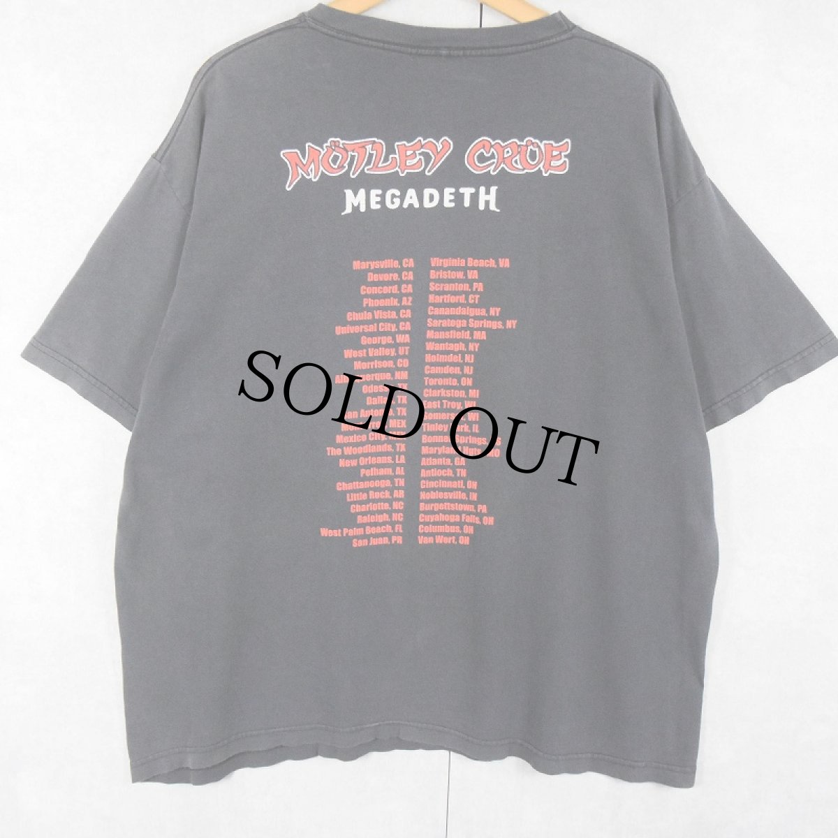 画像2: 2000's MOTLEY CRUE "MAXIMUM ROCK TOUR" ヘヴィメタルバンド ツアーTシャツ BLACK XL (2)