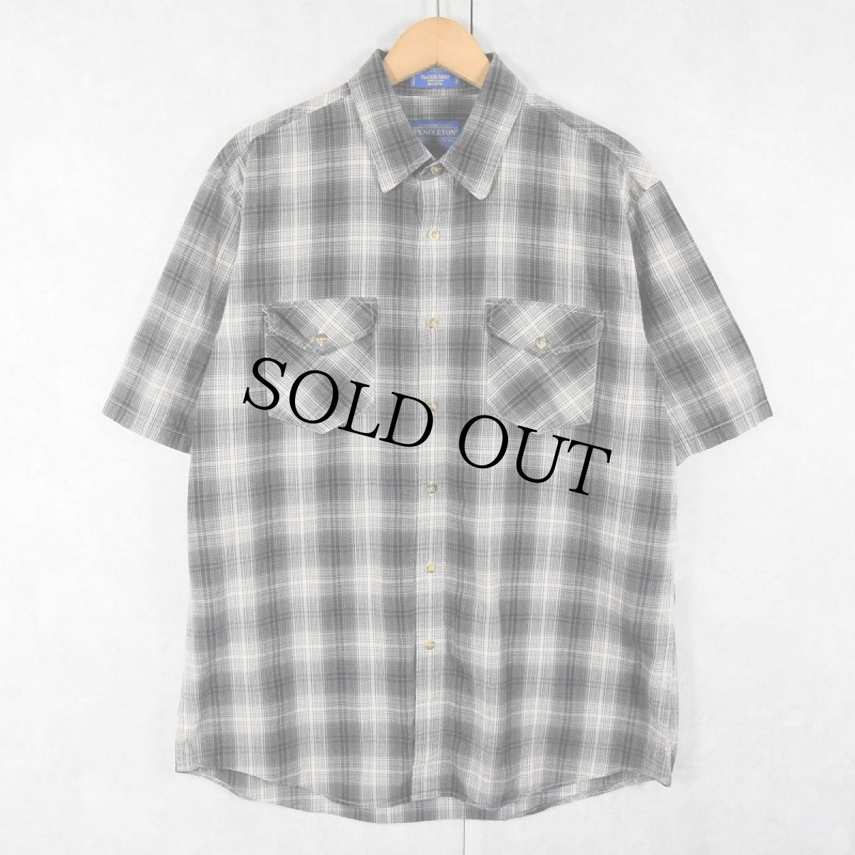 画像1: PENDLETON "TRACKER SHIRT" オンブレーチェック柄 コットンシャツ L (1)