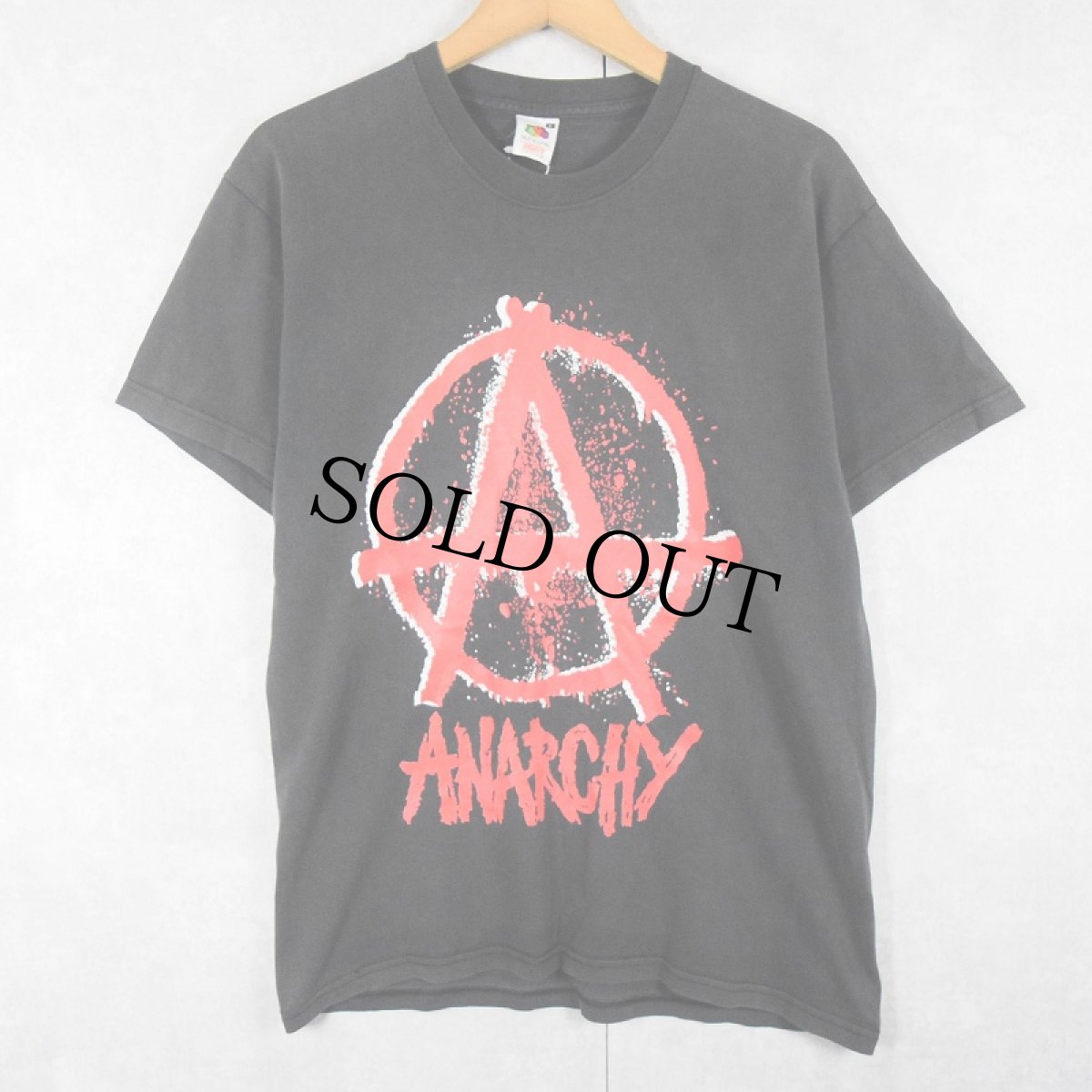 画像1: ANARCHY パンクロックバンド プリントTシャツ BLACK L (1)