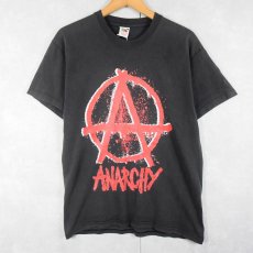 画像1: ANARCHY パンクロックバンド プリントTシャツ BLACK L (1)