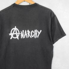 画像2: ANARCHY パンクロックバンド プリントTシャツ BLACK L (2)