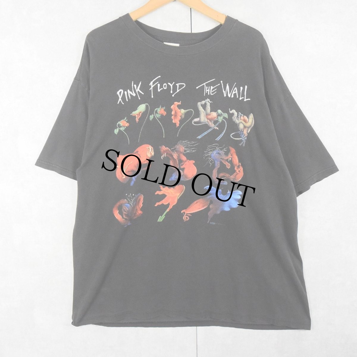 画像1: 90's PINK FLOYD USA製 ”THE WALL" ロックバンドアルバムプリントTシャツ BLACK XL  (1)