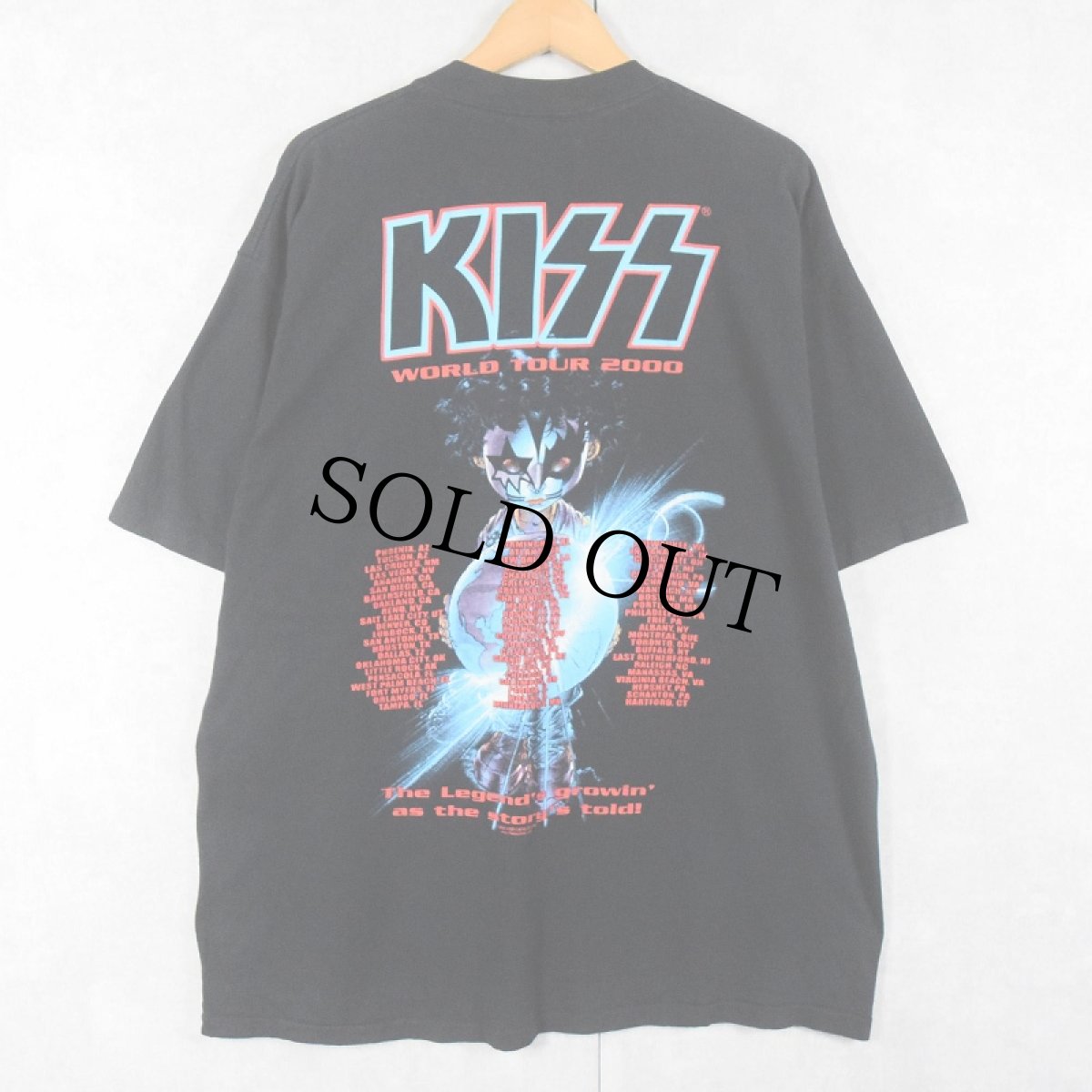 画像2: 2000's KISS "THE FAREWELL TOUR" ハードロックバンドツアーTシャツ BLACK XL (2)