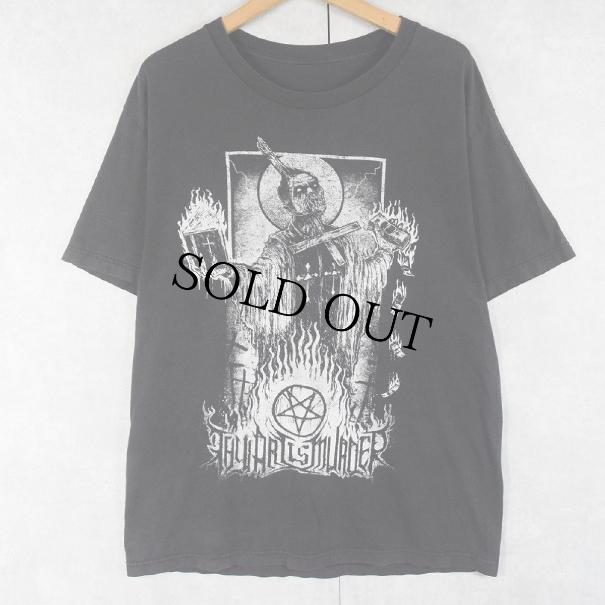 画像1: Thy Art Is Murder デスコアバンドプリントTシャツ BLACK (1)