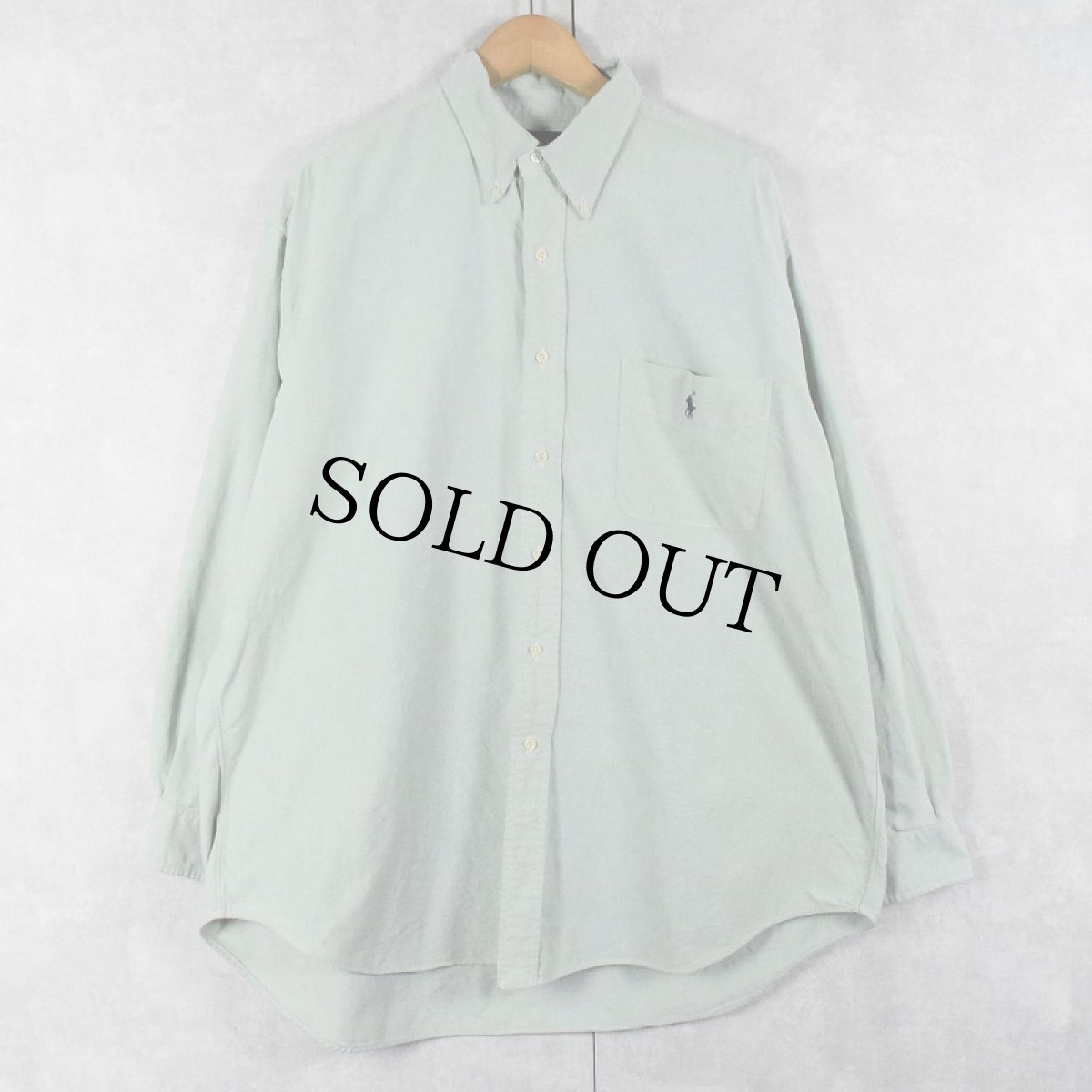 画像1: Ralph Lauren "BIG SHIRT" コットンボタンダウンシャツ L (1)