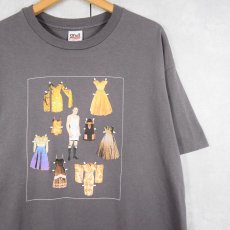 画像1: 90's USA製 "Paula Cole" ペーパードールプリントTシャツ XL (1)