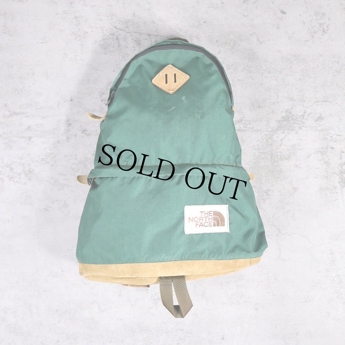 画像1: 70's THE NORTH FACE 茶タグ ナイロンバックパック GREEN (1)