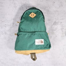 画像1: 70's THE NORTH FACE 茶タグ ナイロンバックパック GREEN (1)