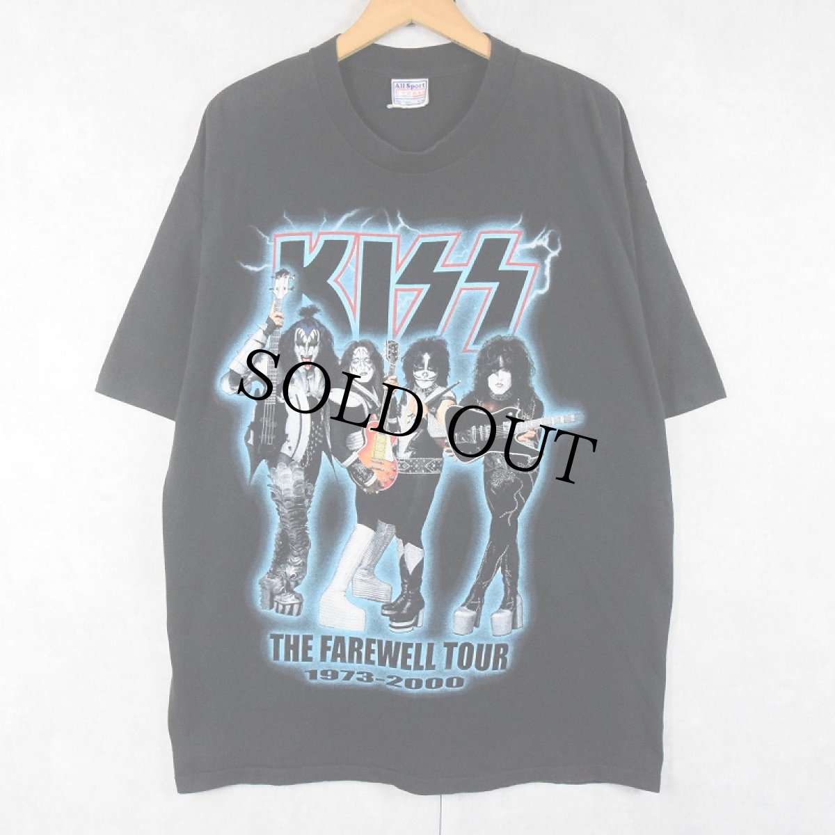 画像1: 2000's KISS "THE FAREWELL TOUR" ハードロックバンドツアーTシャツ BLACK XL (1)