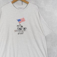 画像1: "got milk?" 星条旗×牛 イラストプリントTシャツ 3XL (1)