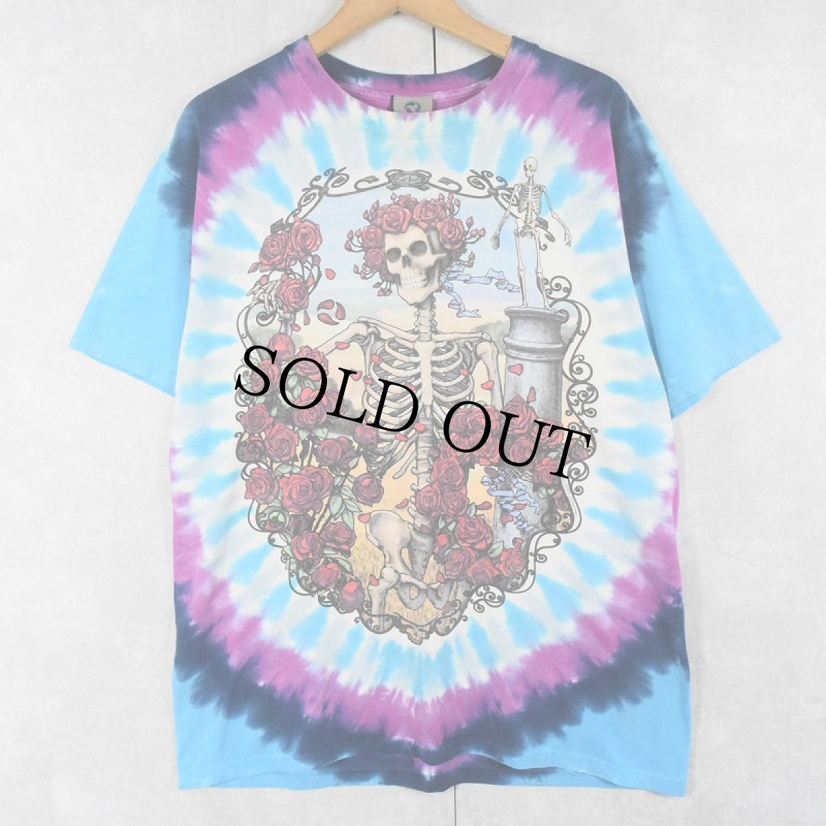 画像1: 90's GRATEFUL DEAD USA製 タイダイ ロックバンドTシャツ L (1)