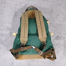 画像2: 70's THE NORTH FACE 茶タグ ナイロンバックパック GREEN (2)