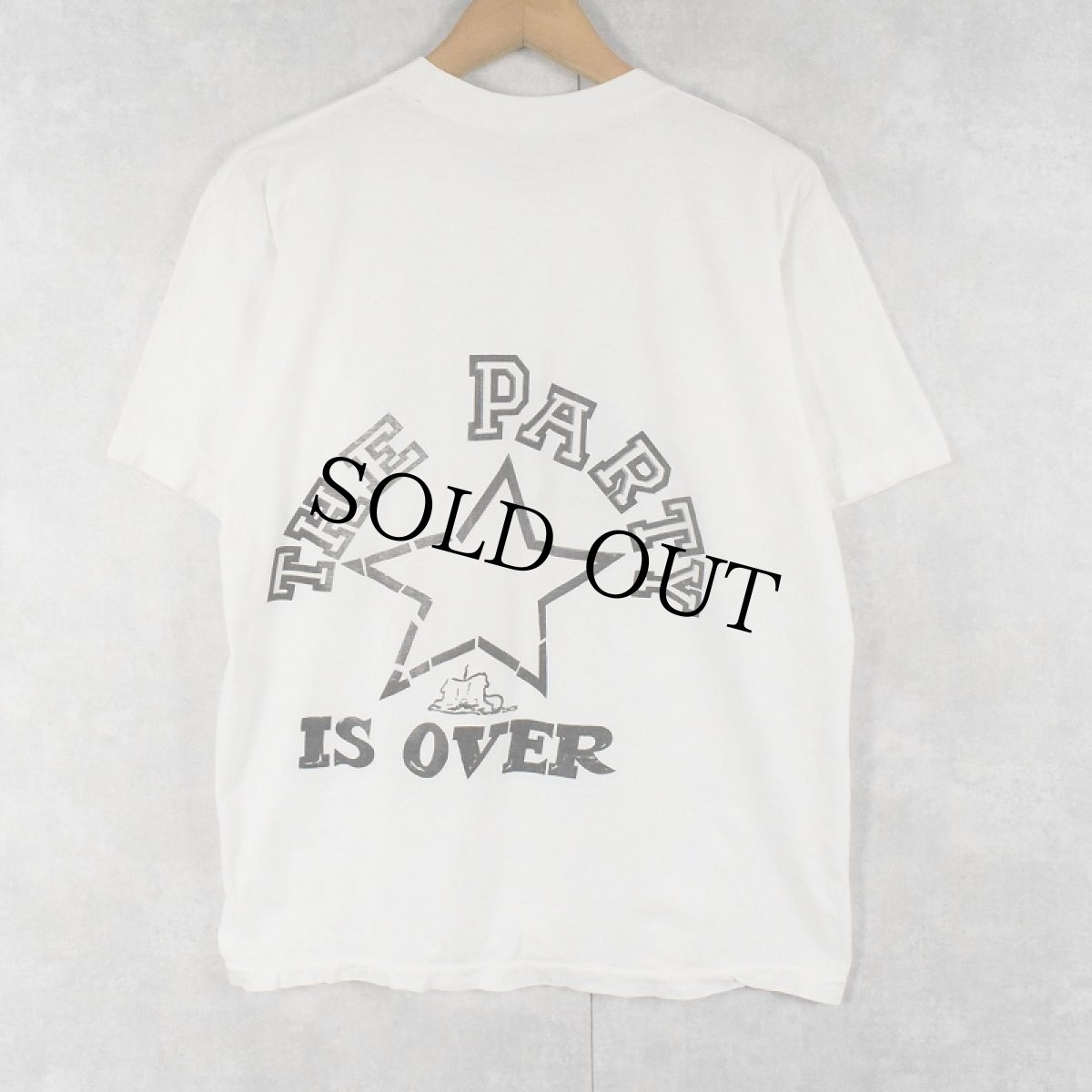 画像2: 90's Vladimir Lenin "THE PARTY IS OVER" 革命家プリントTシャツ (2)