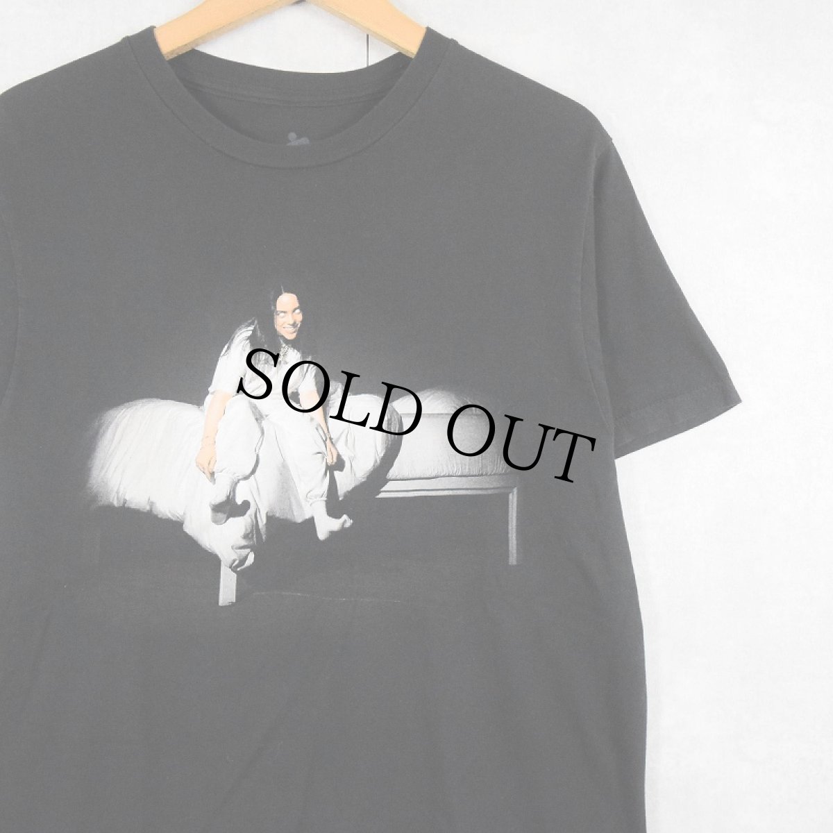 画像1: Billie Eilish "When We All Fall Asleep, Where Do We Go?" ミュージシャンフォトプリントTシャツ BLACK M (1)