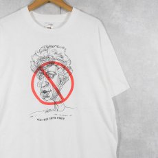 画像1: 90's "NEW FACE SAME PARTY" イラストプリントTシャツ XL (1)