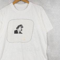 画像1: 90's Vladimir Lenin "THE PARTY IS OVER" 革命家プリントTシャツ (1)