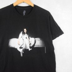 画像1: Billie Eilish "When We All Fall Asleep, Where Do We Go?" ミュージシャンフォトプリントTシャツ BLACK M (1)