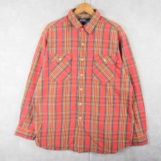 画像1: POLO Ralph Lauren "MATLOCK" チェック柄 ヘビーネルシャツ L (1)