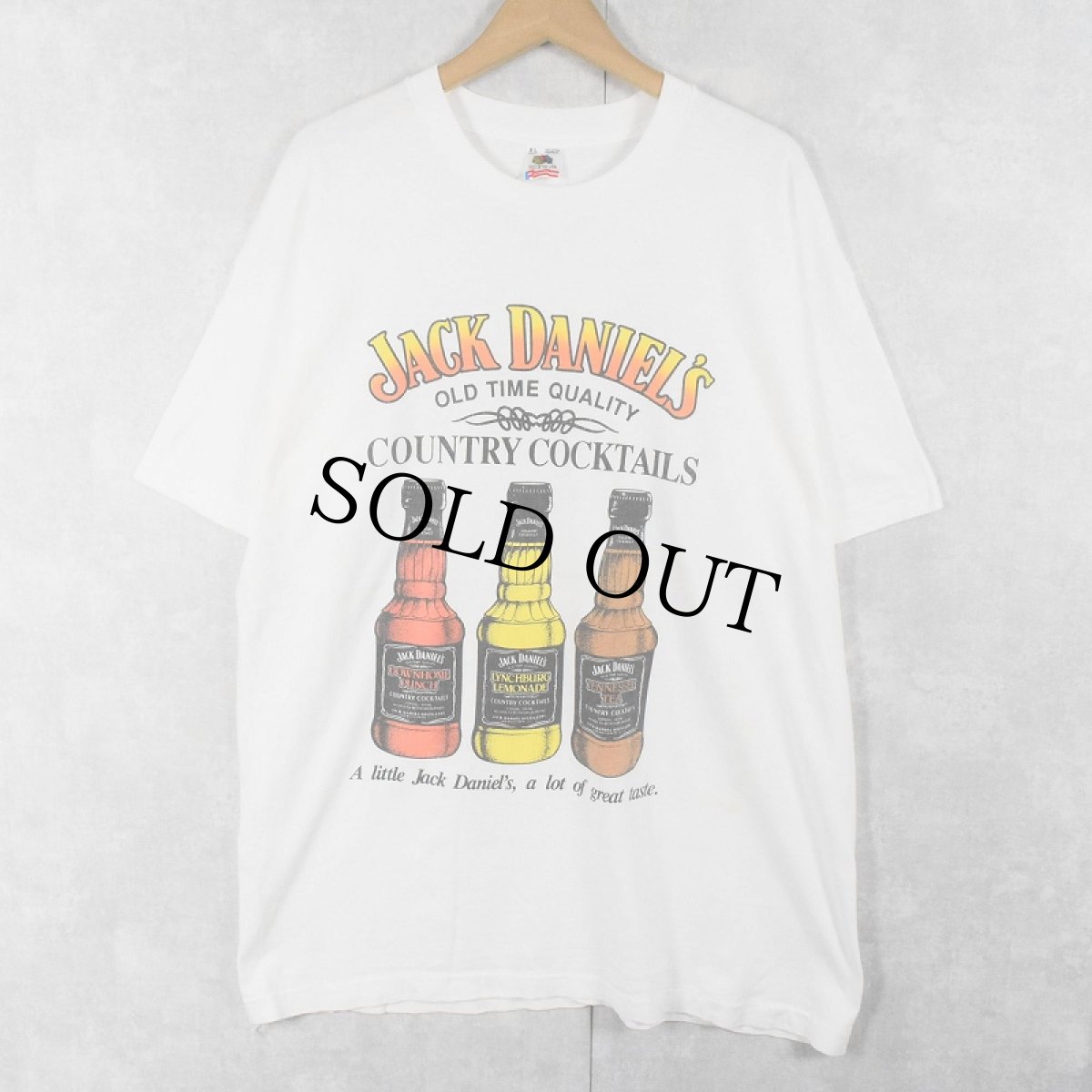 画像1: 90's JACK DANIEL'S USA製 ウイスキーメーカープリントTシャツ XL (1)