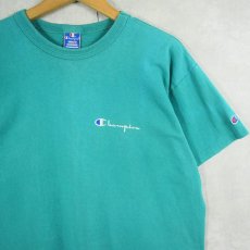 画像1: 80〜90's Champion USA製 青刺繍タグ 後期 ロゴプリントTシャツ XL (1)