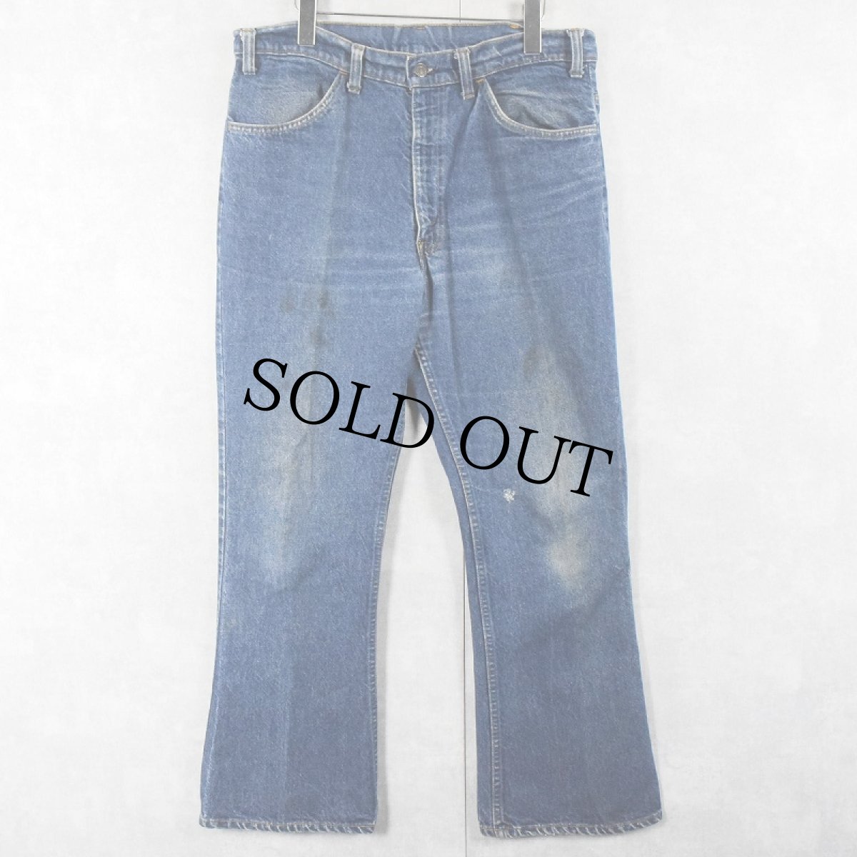 画像1: 70's Levi's 646 オレンジタブ ベルボトムデニムパンツ W35 (1)