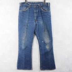 画像1: 70's Levi's 646 オレンジタブ ベルボトムデニムパンツ W35 (1)