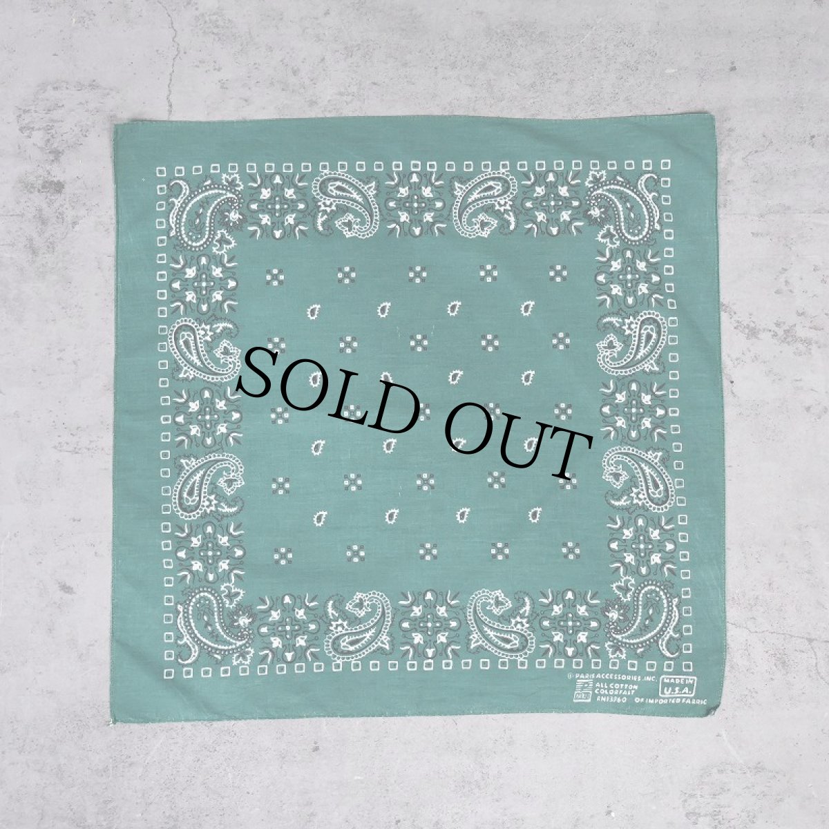 画像2: 80's PARIS ACCESSORIES,INC. USA製 バンダナ (2)