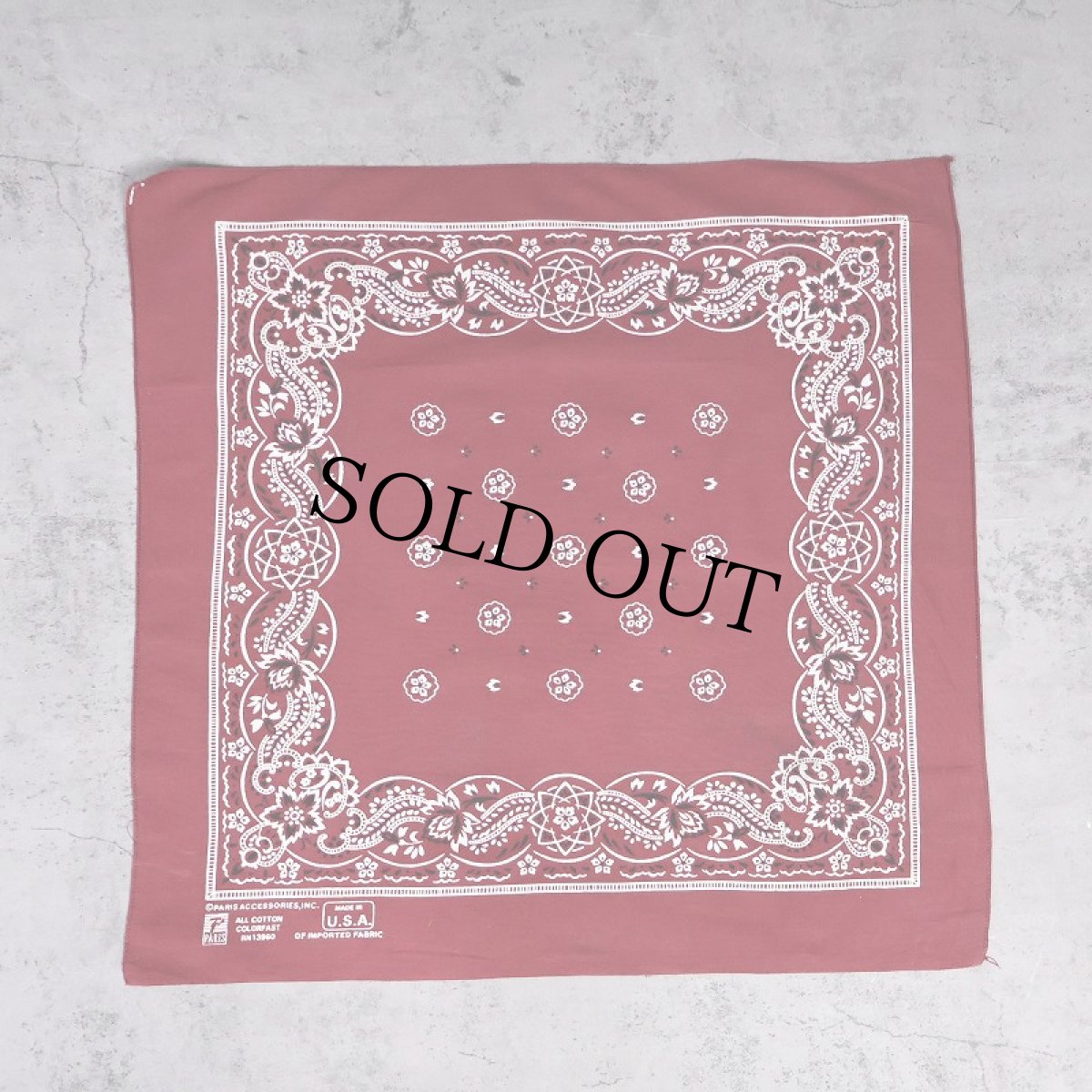 画像2: 80's PARIS ACCESSORIES,INC. USA製 バンダナ (2)