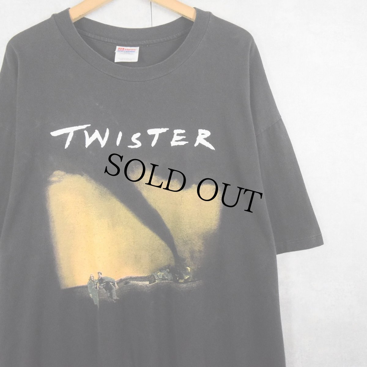 画像1: 90's TWISTER アクション映画 プリントTシャツ BLACK XL (1)