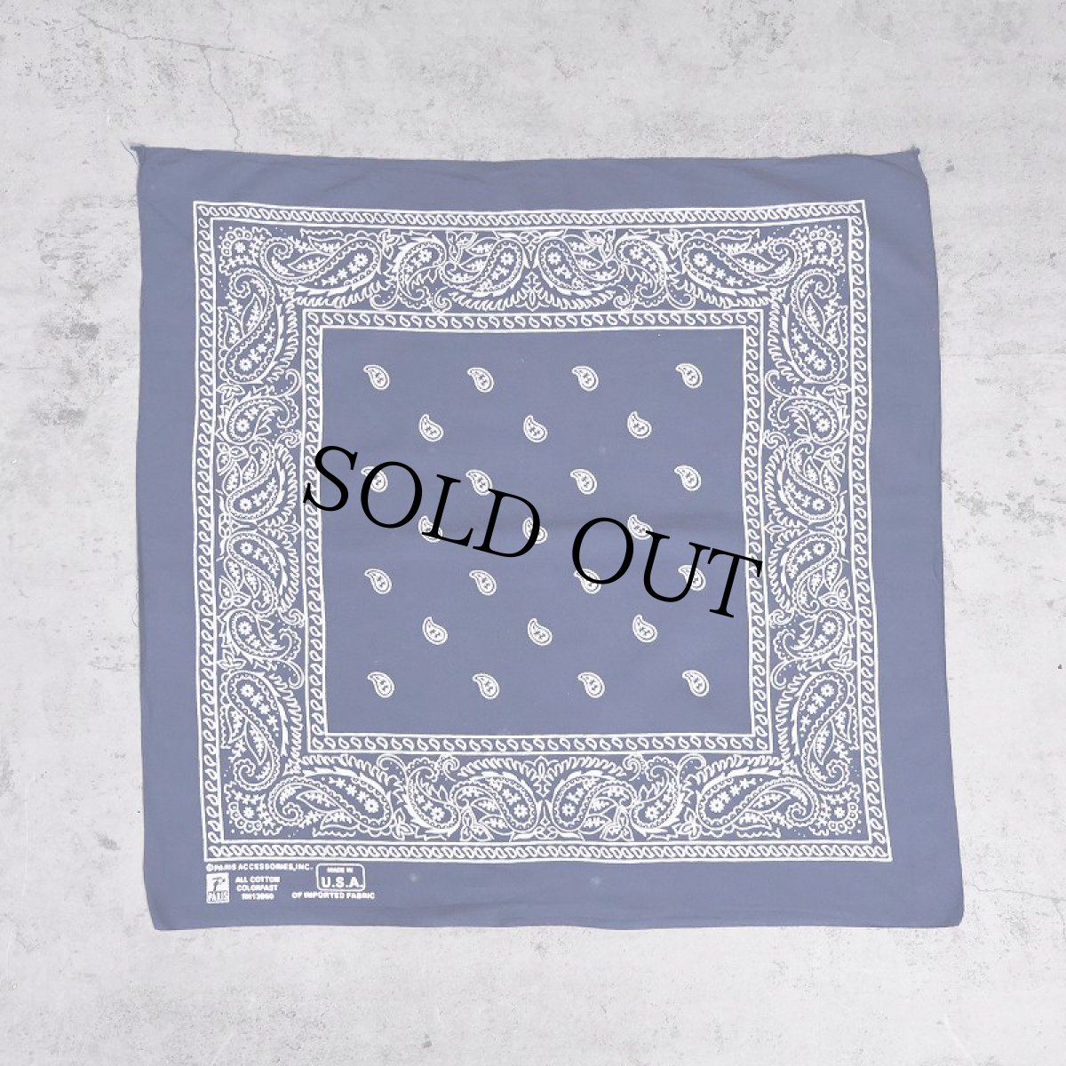 画像2: 80's PARIS ACCESSORIES,INC. USA製 バンダナ (2)