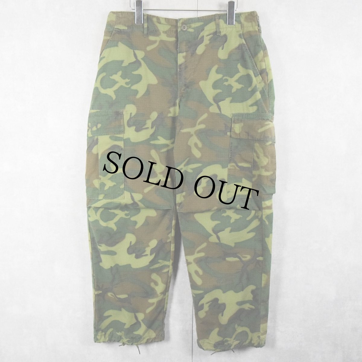 画像3: 60's U.S.ARMY ERDL迷彩 グリーンリーフ ジャングルファティーグジャケット/パンツ 5th SETUP MEDIUM-SHORT (3)