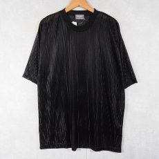 画像1: ストライプ柄 シースルートップス BLACK L (1)