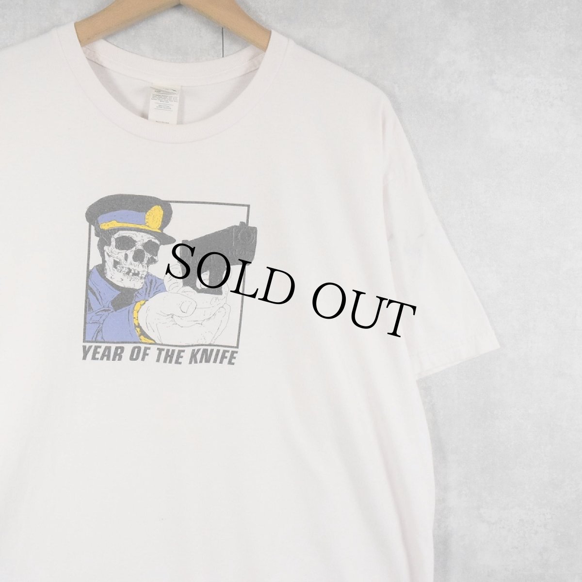 画像1: Year of the Knife メタルコア・バンド プリントTシャツ XL (1)