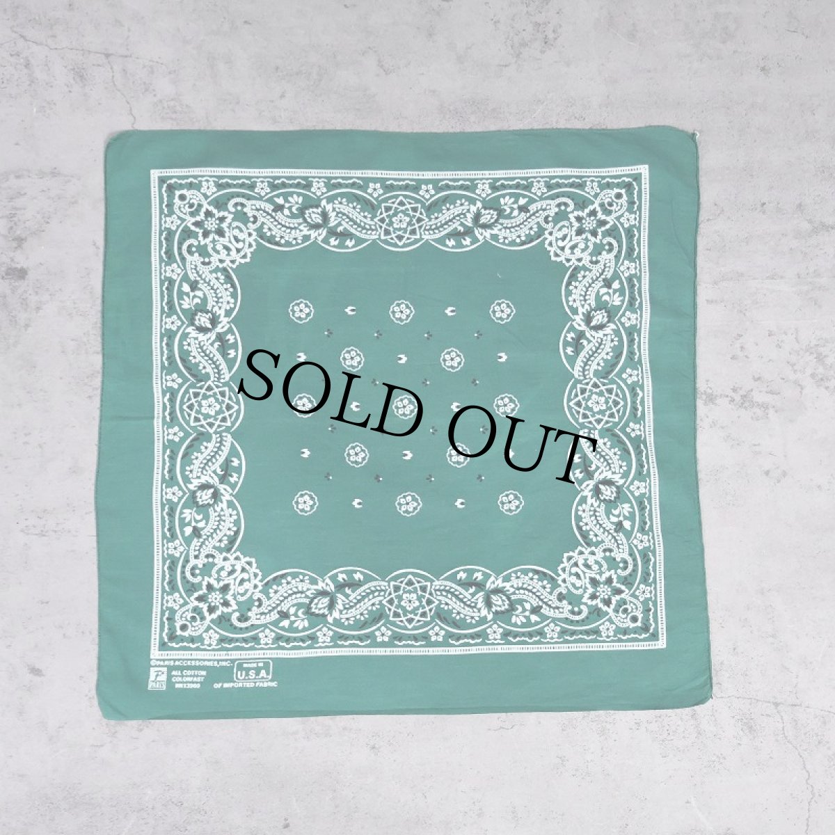 画像2: 80's PARIS ACCESSORIES,INC. USA製 バンダナ (2)