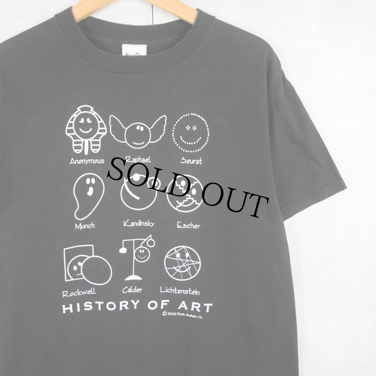 画像1: 2000's HISTORY OF ART USA製 アートプリントTシャツ BLACK M (1)