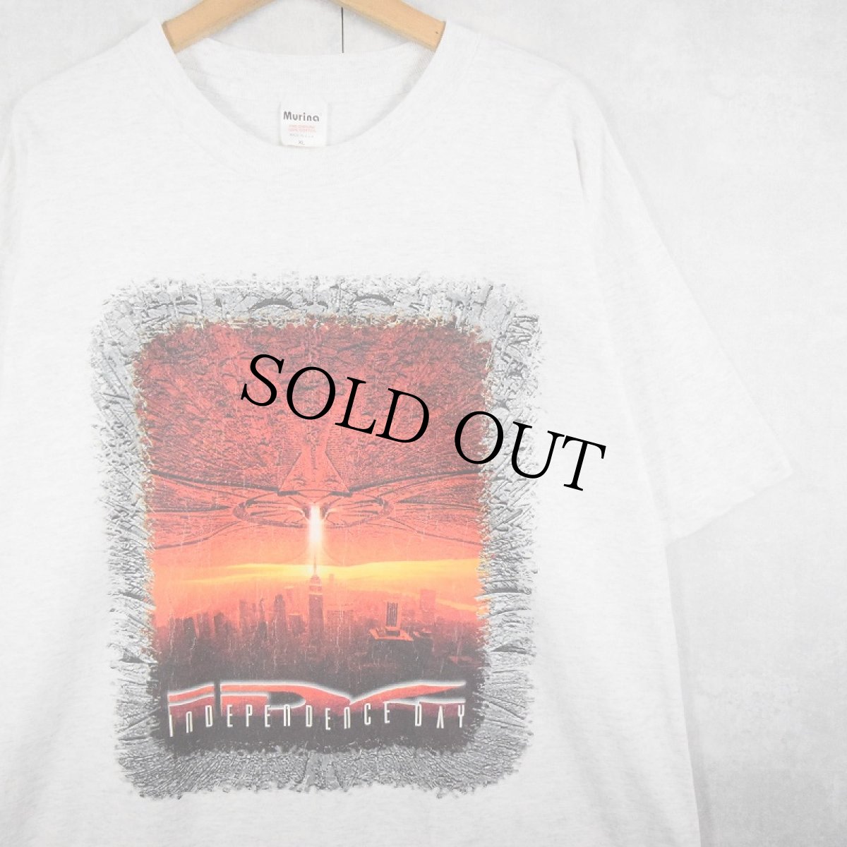 画像1: 90's INDEPENDENCE DAY USA製 SF映画プリントTシャツ XL (1)