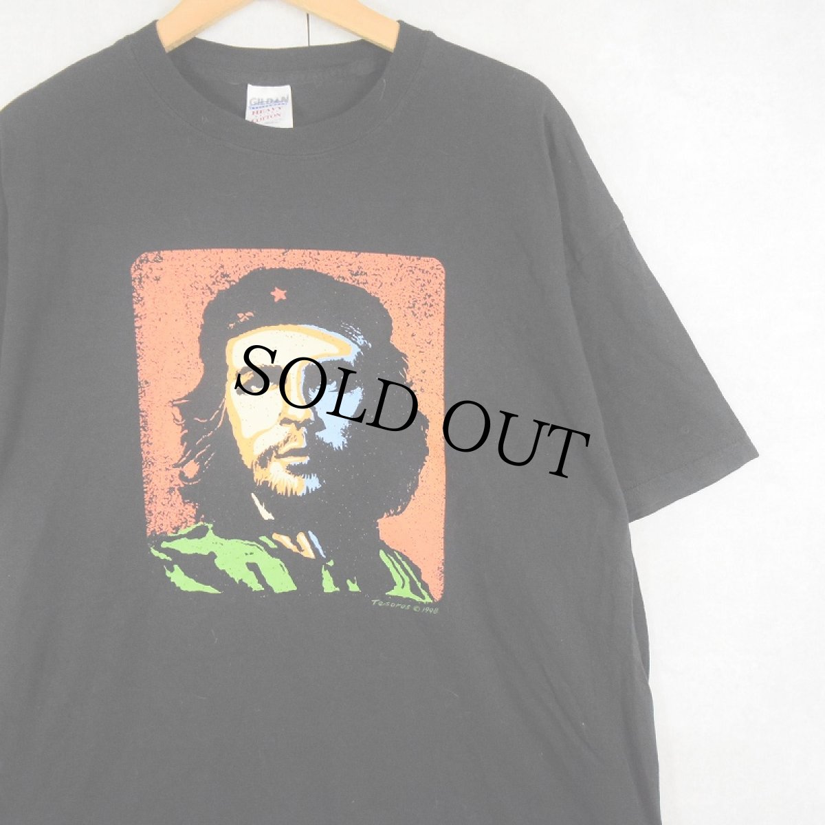 画像1: 90's Che Guevara 革命家プリントTシャツ BLACK XL (1)
