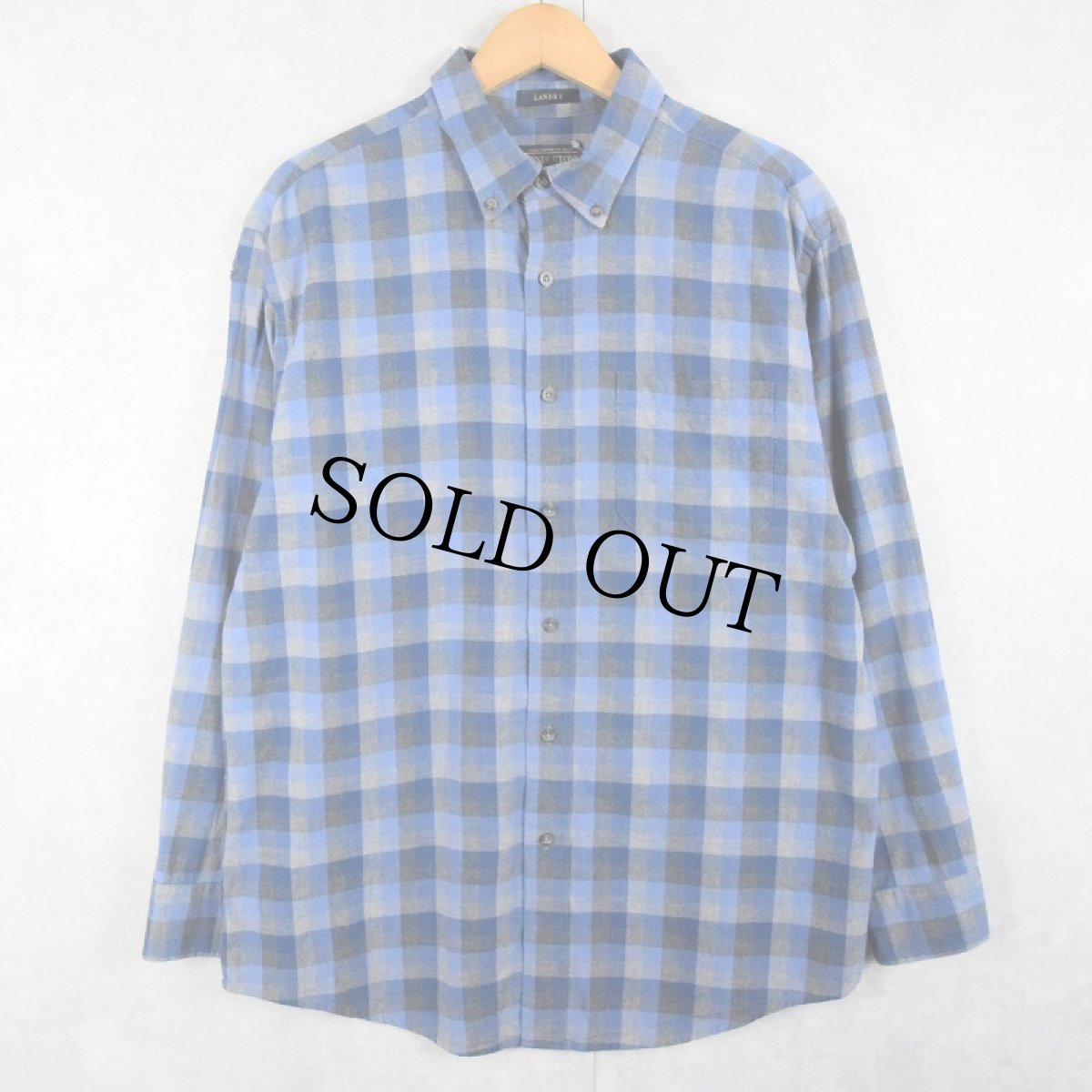 画像1: PENDLETON "LANDRY" チェック柄 コットンボタンダウンシャツ L (1)