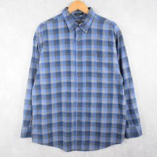 画像1: PENDLETON "LANDRY" チェック柄 コットンボタンダウンシャツ L (1)