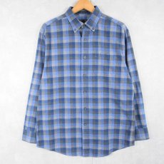 画像1: PENDLETON "LANDRY" チェック柄 コットンボタンダウンシャツ M (1)