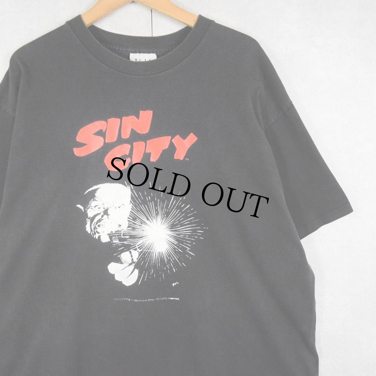 画像1: 90's Frank Miller USA製 "SIN CITY" コミックプリントTシャツ BLACK XL (1)
