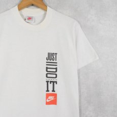 画像1: 90's NIKE 銀タグ USA製 "JUST DO IT" プリントTシャツ M (1)