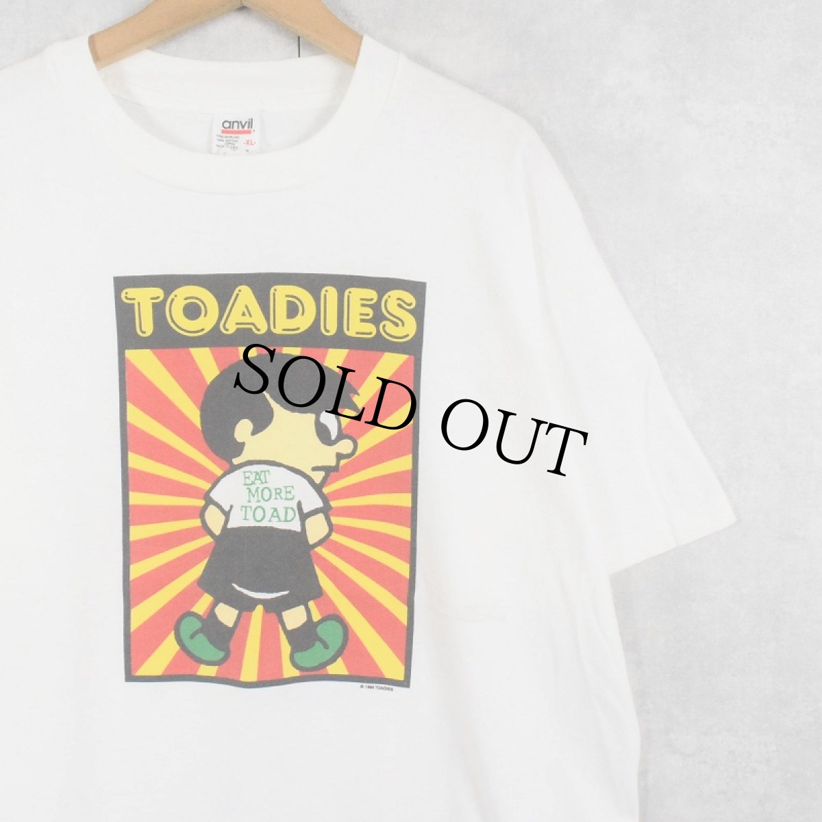 画像1: 90's TOADIES USA製 "EAT MORE TOAD" オルタナティブロックバンドTシャツ XL (1)