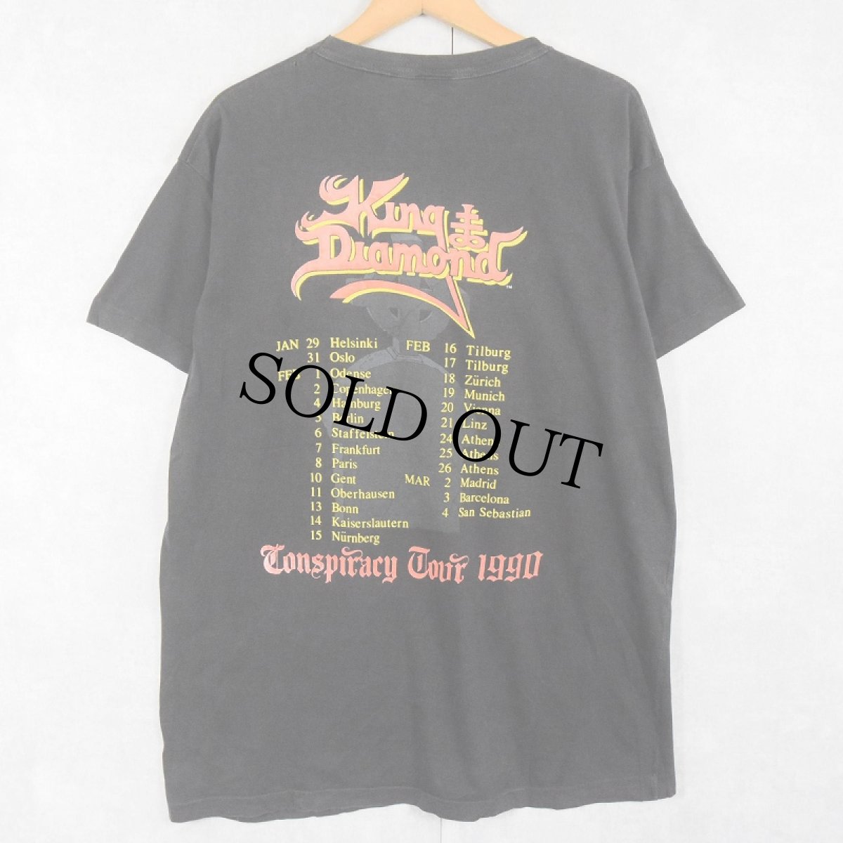 画像2: 1990 King Diamond ロックミュージシャンツアーTシャツ (2)