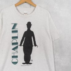 画像1: 90's Charlie Chaplin USA製 映画プリントTシャツ L (1)
